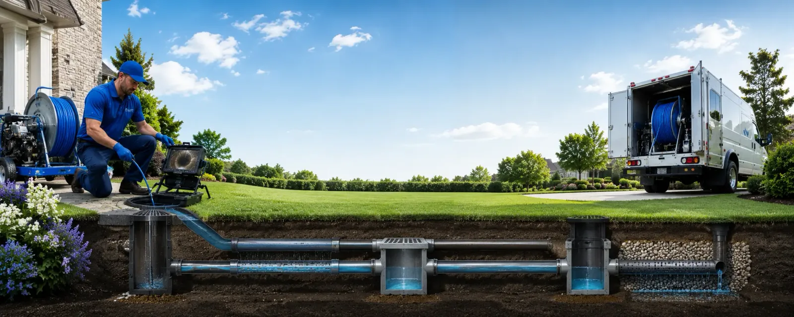 Outdoor drain cleaning information for Eolia, MO